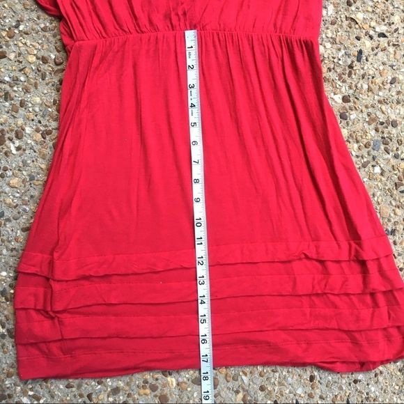No Strings Attached Red Rayon Blend Dress M - Picture 5 of 7